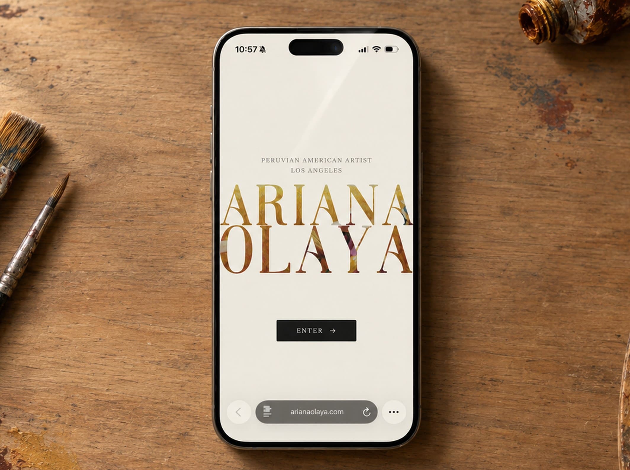 The Ariana Olaya website